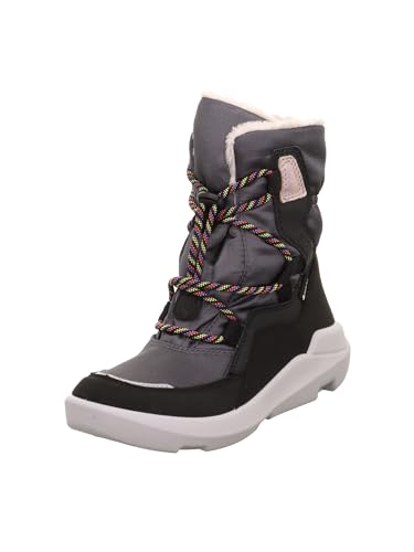 Superfit Mädchen Twilight Warm Gefütterte Gore-tex Schneestiefel, Schwarz Grau 0000, 33 EU Weit von Superfit