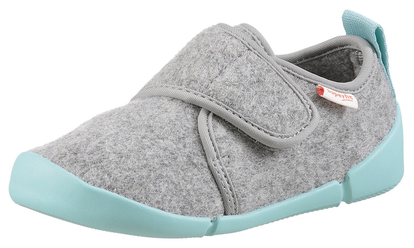 Superfit VENTI WMS: Weit Hausschuh Kindergartenschuh mit Schurwolle, Größenschablone zum Download von Superfit