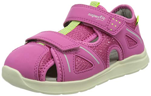 Superfit Baby Mädchen Wave Sandale Knöchelriemen, ROSA/GELB, 23 EU von Superfit