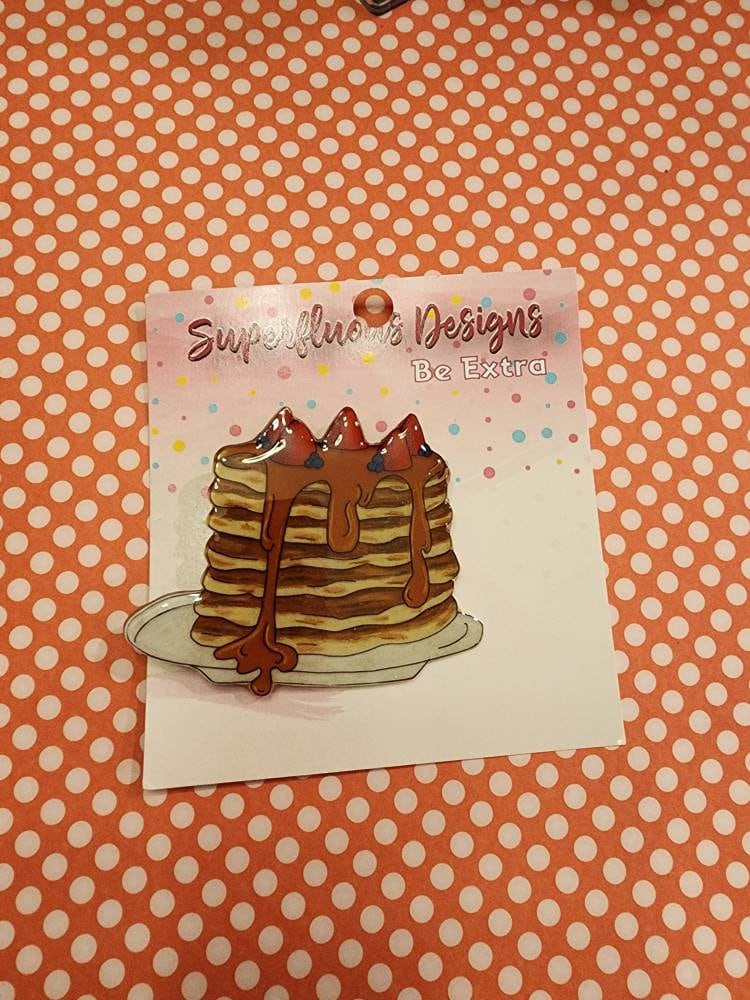 Resin Beschichtete Pfannkuchen Frühstück Brosche von SuperfluousDesign