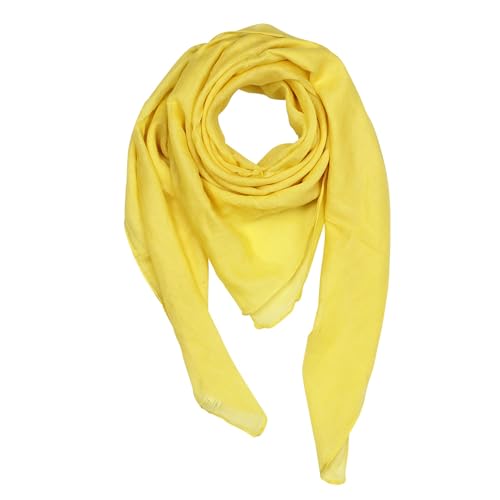 Baumwolltuch gelb zitronengelb 100x100cm leichtes Halstuch quadratisches Tuch Schal von Freak Scene