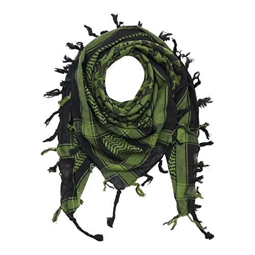 Superfreak Palituch - Totenköpfe kariert schwarz - grün-olivgrün - 100x100 cm - Pali Palästinenser Arafat Tuch - 100% Baumwolle von Superfreak