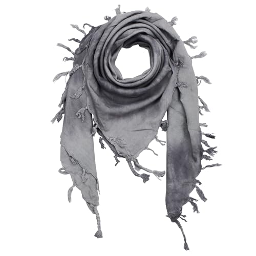 Superfreak Baumwolltuch fein & dicht gewebt - Grey Spiral - mit Fransen - 100x100 cm - 100% Baumwolle von Freak Scene