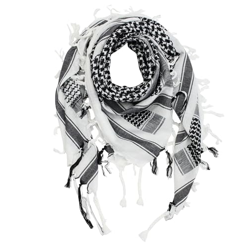 Freak Scene Palituch Desert weiß - schwarz - 100x100 cm - Pali Palästinenser Arafat Tuch - 100% Baumwolle von Freak Scene