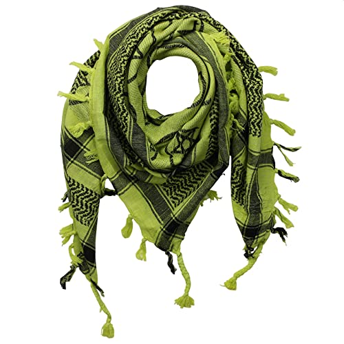 Superfreak Palituch - Pentagramm grün-grellgrün - schwarz - 100x100 cm - Pali Palästinenser Arafat Tuch - 100% Baumwolle von Superfreak