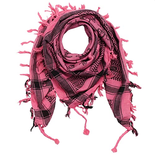 Superfreak Palituch - Totenköpfe mit Säbel pink - schwarz - 100x100 cm - Pali Palästinenser Arafat Tuch - 100% Baumwolle von Superfreak