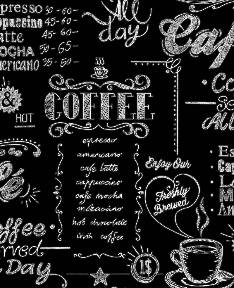 Superfresco Easy Vliestapete "Coffee Shop" mit Schrift aufgeschäumt Coffee Shop Kaffee 1000x52cm von Superfresco Easy