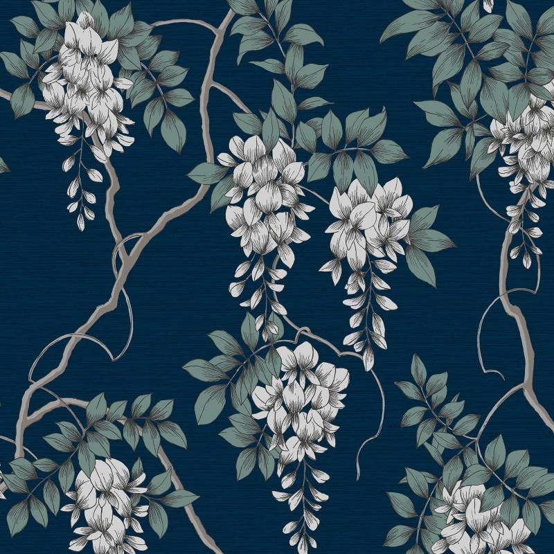 Superfresco Easy Vliestapete "Glyzinienbaum" geblümt geprägt 10mx52cm (ca. 5m2) von Superfresco Easy