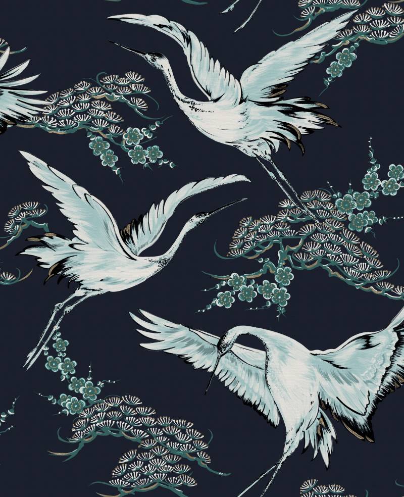 Superfresco Easy Vliestapete "Kranich" Dunkel - 10mx52cm von Superfresco Easy