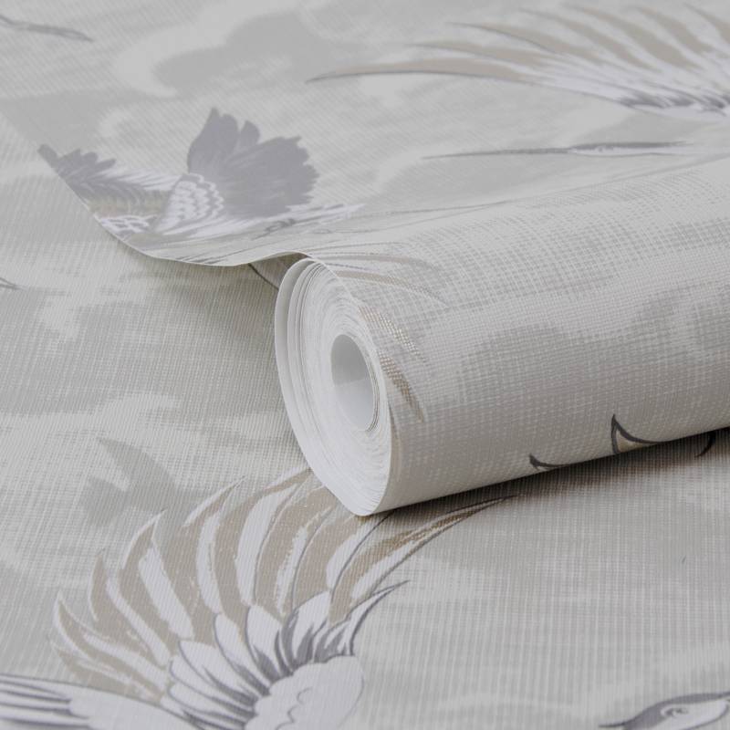 Superfresco Easy Vliestapete "Kranich" neutral geprägt 10mx52cm (ca. 5m2) von Superfresco Easy