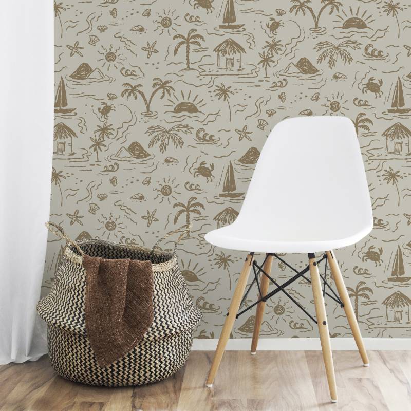 Superfresco Easy Vliestapete "Sonnenuntergangsinsel" Strand glatt Design Tapeten von Superfresco Easy