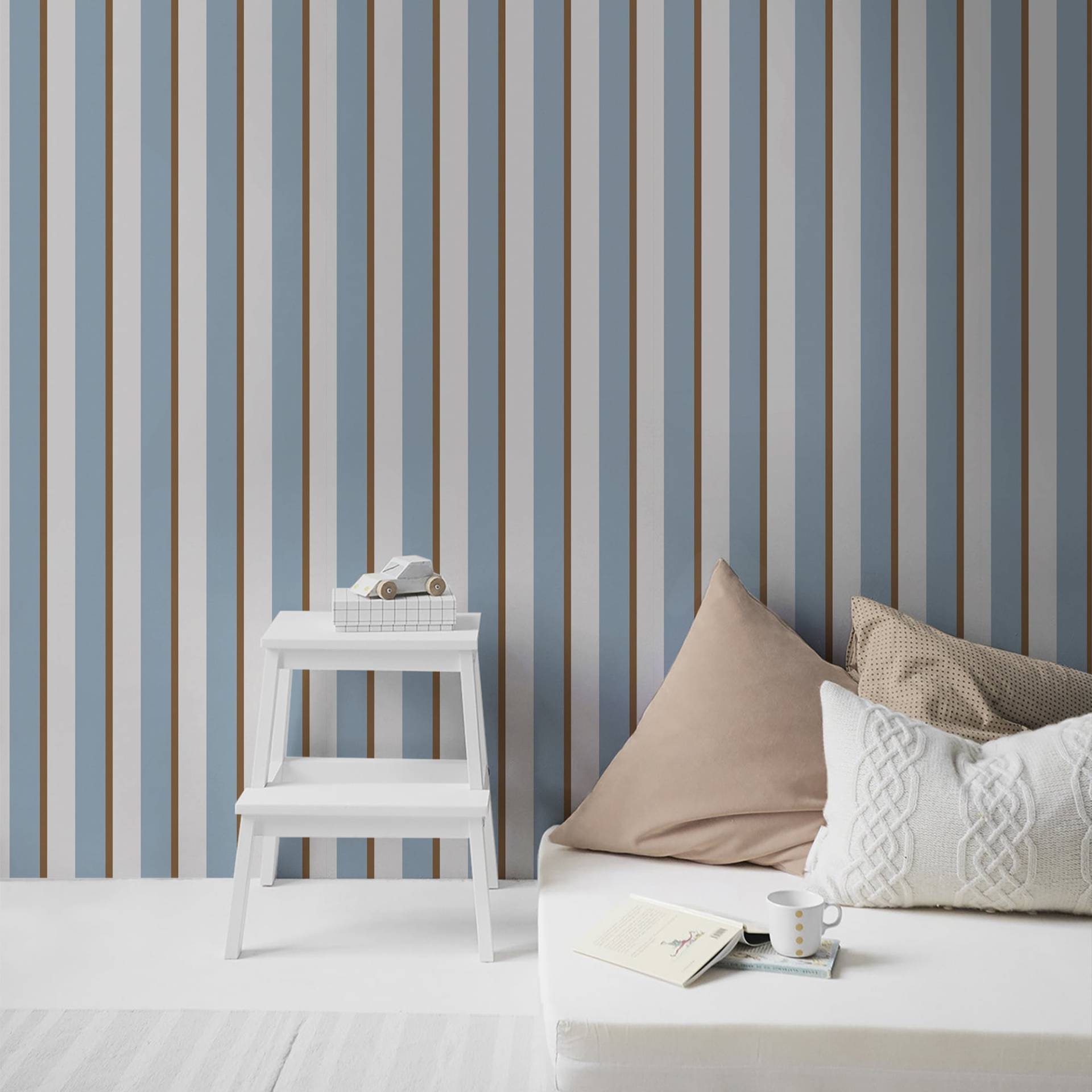 Superfresco Easy Vliestapete "Streifen" gestreift glatt 10mx52cm (ca. 5m2) von Superfresco Easy