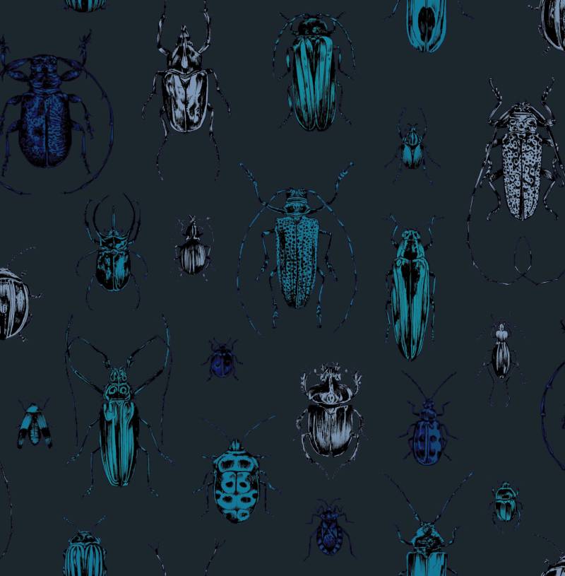 Superfresco Easy Vliestapete "Superfresco Easy Vliestapete Bugs Blau", animal print, Superfresco Easy Vliestapete Bugs Blau von Superfresco Easy