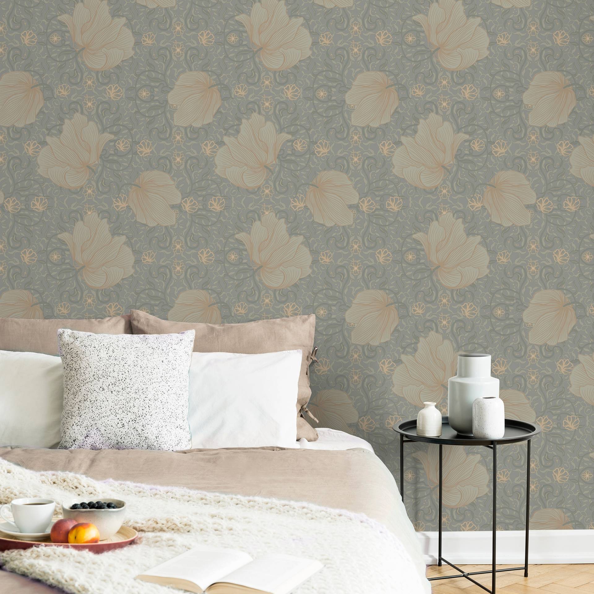 Superfresco Easy Vliestapete "Vayen" geblümt geprägt 10mx52cm (ca. 5m2) von Superfresco Easy