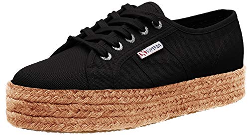 SUPERGA 2730-cotropew, Sportschuhe für Damen, Schwarz - Nero Black 999 - Größe: 42 1/2 EU von Superga