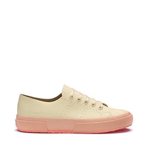 SUPERGA 2750 Morphing Mule Leather, Schnürschuhe für Erwachsene, Ecru Orange Melon Red Fluo, 38 EU von Superga