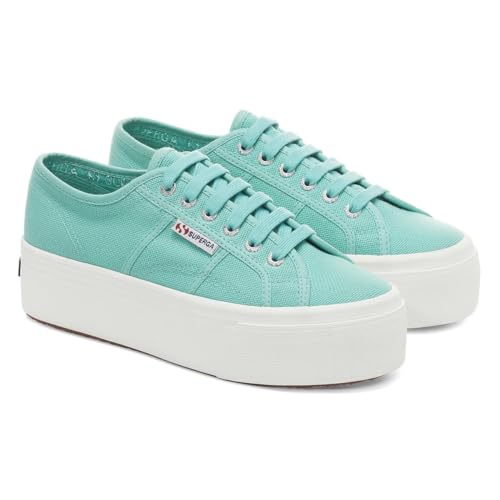 SUPERGA 2790 Acotw Linea Up and Down, Damen-Sneaker, Green Water F Elfenbein S9111lw Anb, 39 EU von Superga