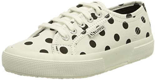 SUPERGA 8033773994681 Sneaker, Weiße Schwarze Punkte, 41 EU von Superga