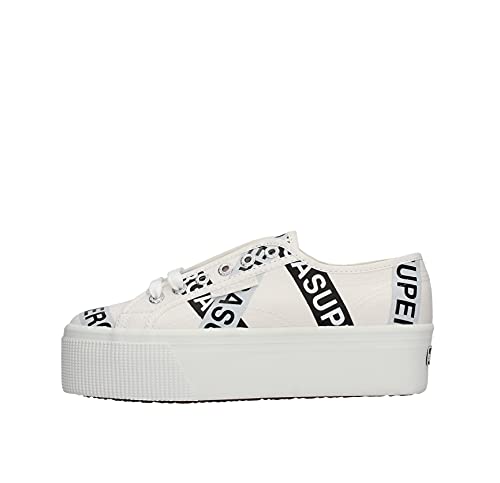 SUPERGA Damen 2790 Lettering Tape Jellysole Turnschuhe Gymnastikschuh, A0o Mehrfarbig, 40 EU von Superga