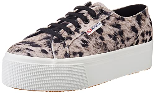 SUPERGA Damen 2790 Print Velvet Gymnastikschuh, Grey Leopard, 40 EU von Superga