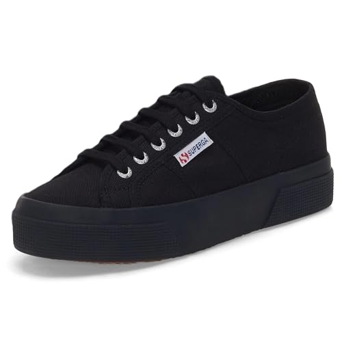 SUPERGA Unisex 2740 Platform Oxford-Schuh, Full Black, 36 EU von Superga