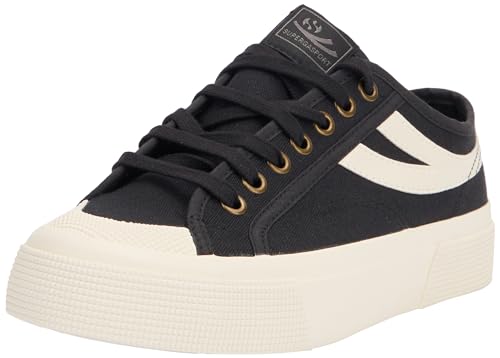 SUPERGA Unisex 2750 Panatta 3.0 Oxford-Schuh, Schwarz Weiß Elfenbein, 38 EU von Superga