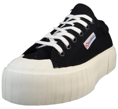 Superga 2631 Stripe Platform Trainer Blackwhite von Superga