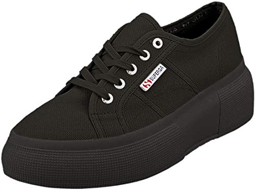 Superga Damen 2287-COTW Niedrige Turnschuhe, Nero Full Black 996, 36 EU von Superga