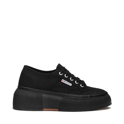 Superga Damen 2287-COTW Niedrige Turnschuhe, Nero Full Black 996, 35 EU von Superga