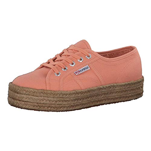 Superga Damen 2730 Rope Sneaker, Rosa Peach Lt Coral J74, 38 EU von Superga