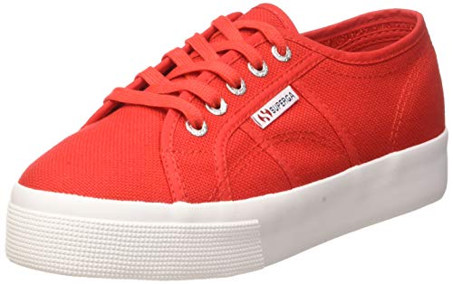 Superga Damen S00C3N0 Gymnastikschuhe, Rot (Red/White C90), 42.5 EU von Superga