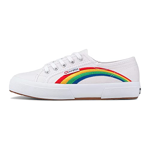 Superga Damen 2750 Rainbow Embroidery Weiß Textil 37 von Superga