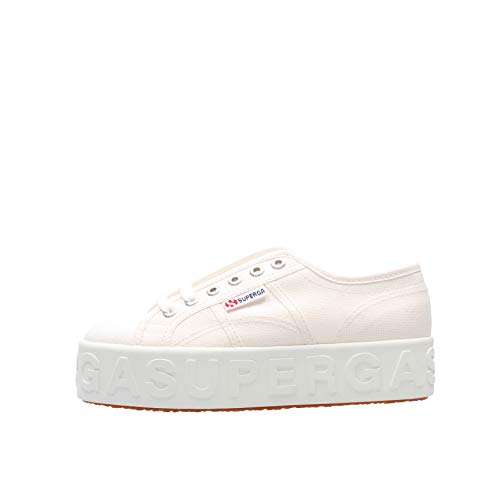 Superga Damen 2790 COTW Lettering 3D Weiß Textil 41 von Superga