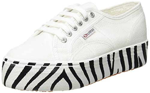 Superga Damen 2790 Print Platform Oxford-Schuh, White-Zebra, 39 EU von Superga