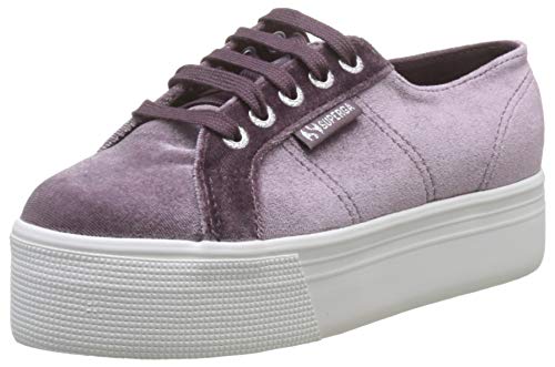 Superga Damen 2790 VELVETCHENILLEW Sneaker, Rosso Red Dk Wine H45, 39 EU von Superga