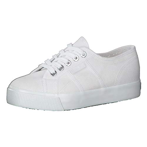 Superga Damen Sneaker 2730 COTW Bigeyelets S5122QW White-Platinum 38 von Superga