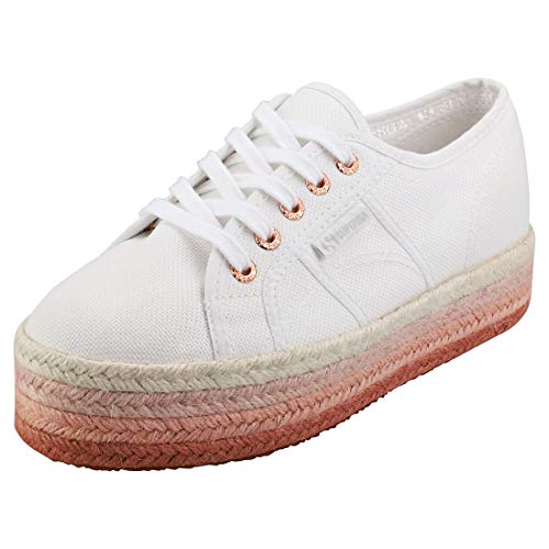 Superga Damen farbige Cotrope-Flachform 2790 Trainer 38 Weiß von Superga