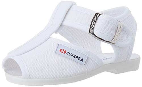 Superga Jungen Unisex Kinder 1200 COTJ T-Spangen Sandalen, Weiß (White 900), 23 EU von Superga