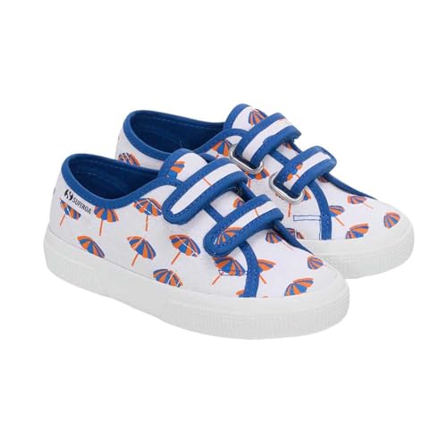 Superga Kinder 3750 Leggera Umbrella Sneaker, Weiß Blau Quarz Jaffa Orange, 9.5 UK Child Superga Kinder 3750 Leggera Umbrella Sneaker, Weiß Blau Quarz Jaffa Orange, 9.5 UK Child von Superga