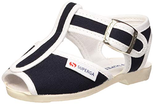 Superga Unisex-Kinder 1200-cotj Slingback Sandalen, Blau (Navy), 19 EU von Superga