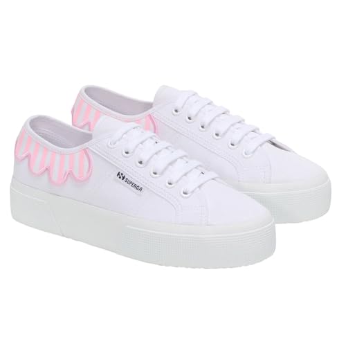 Superga - Leichte Sneaker für Erwachsene, Rosa, Weiß., 37 EU Superga - Leichte Sneaker für Erwachsene, Rosa, Weiß., 37 EU von Superga