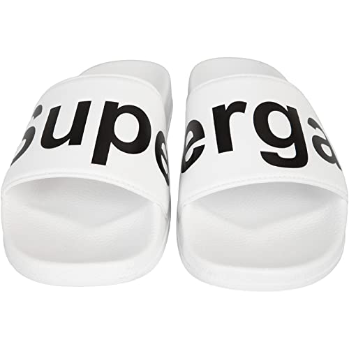 Superga PVC Slides Badelatschen (White/Black, Numeric_39) von Superga