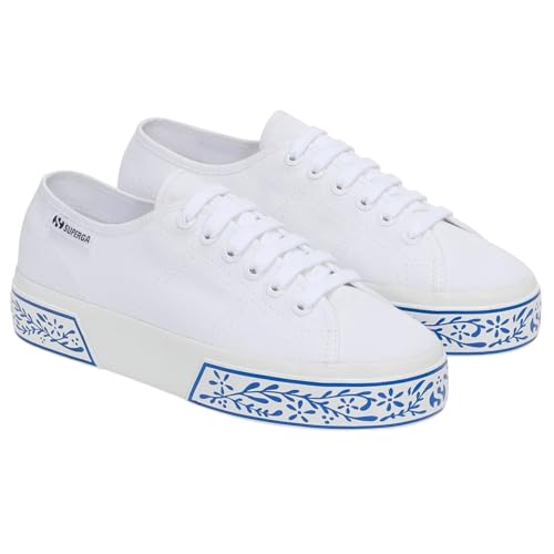 Superga - Sneaker Leggera – Damen, Weiß / Blau, 38.5 EU Superga - Sneaker Leggera – Damen, Weiß / Blau, 38.5 EU von Superga
