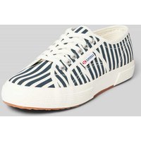 Superga Sneaker mit Streifenmuster und Label-Detail in Marine, Größe 42 von Superga