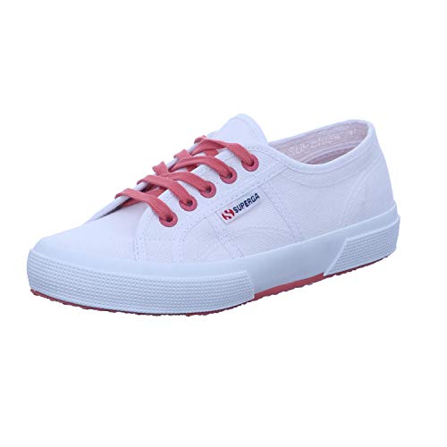 Superga Unisex 2750 COTCONTRASTU Gymnastikschuhe, Weiß (White/Pink Extase A0e), 43 EU von Superga