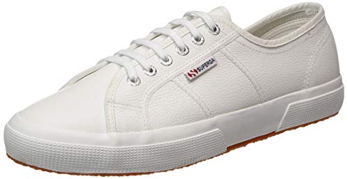 Superga Damen 2750 Tumbled Leder Gymnastikschuhe, Weiß White 900, 41 EU von Superga