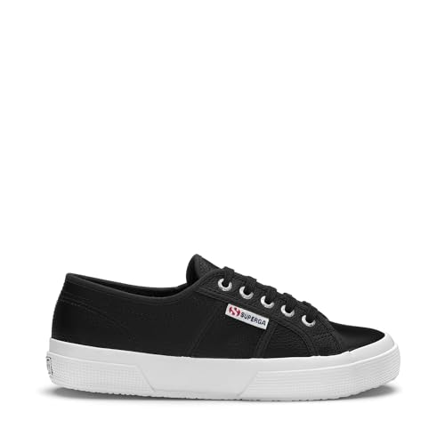 Superga Unisex-Erwachsene 2750 Tumbled Leather Gymnastikschuhe, Schwarz Black 999 von Superga