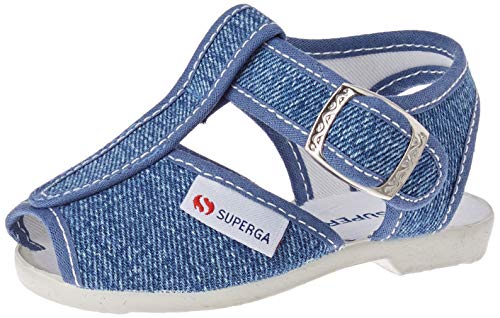 Superga Unisex-Kinder 1200-cotj Slingback Sandalen, Blau (Jeans C50), 19 EU von Superga