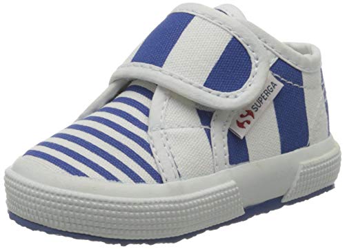 Superga Jungen Unisex Kinder 2750 Fantasy BSTRAP Gymnastikschuhe, Mehrfarbig (White/Mixedstripes B A0g), 18 EU von Superga