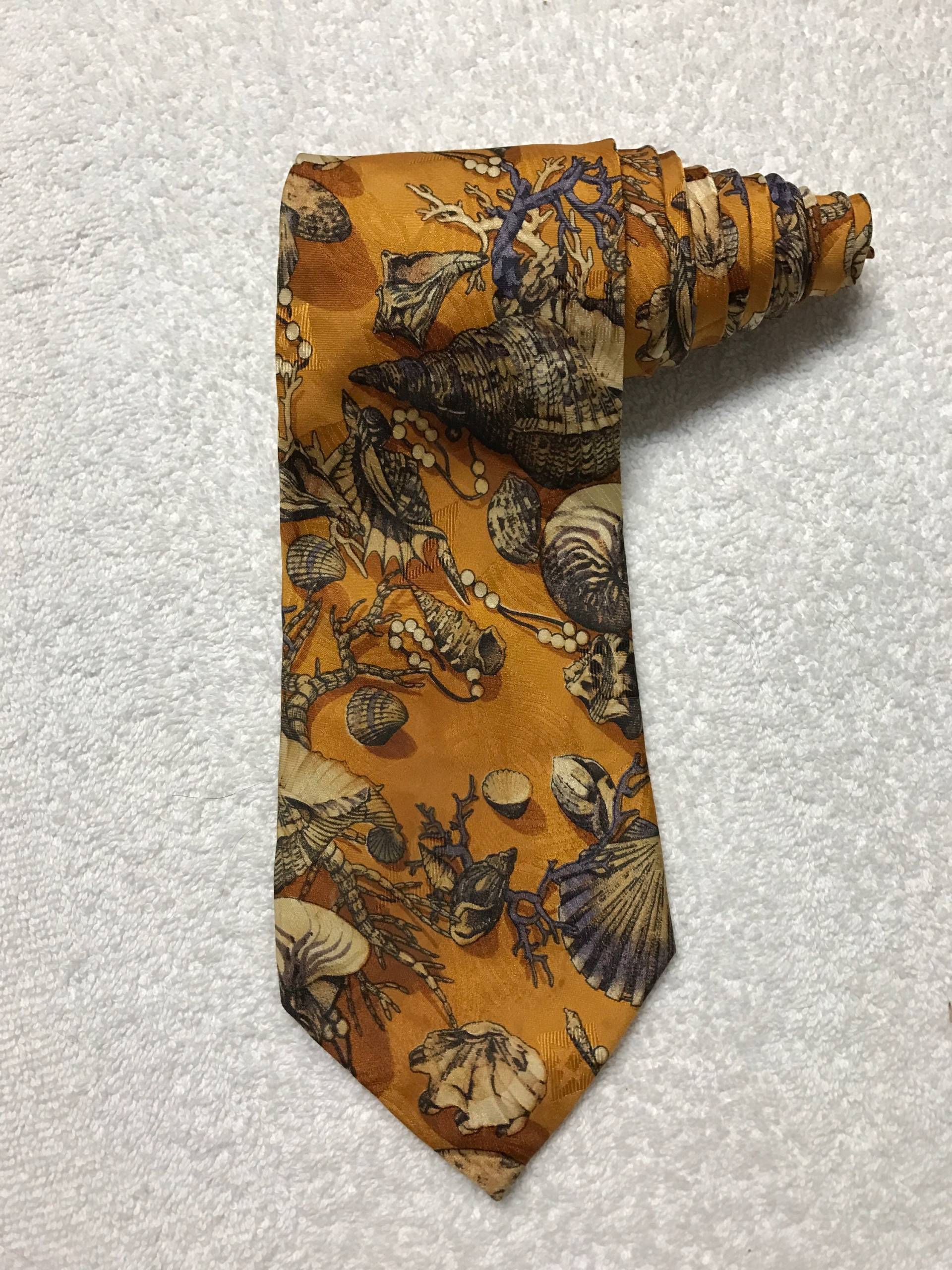 Boss Hugo Boss Seashells Vintage Novelty Tie Necktie von Supergirlsstore